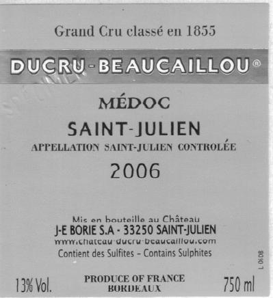 Ducru - Beaucaillouⓡ Médoc Saint - Julien