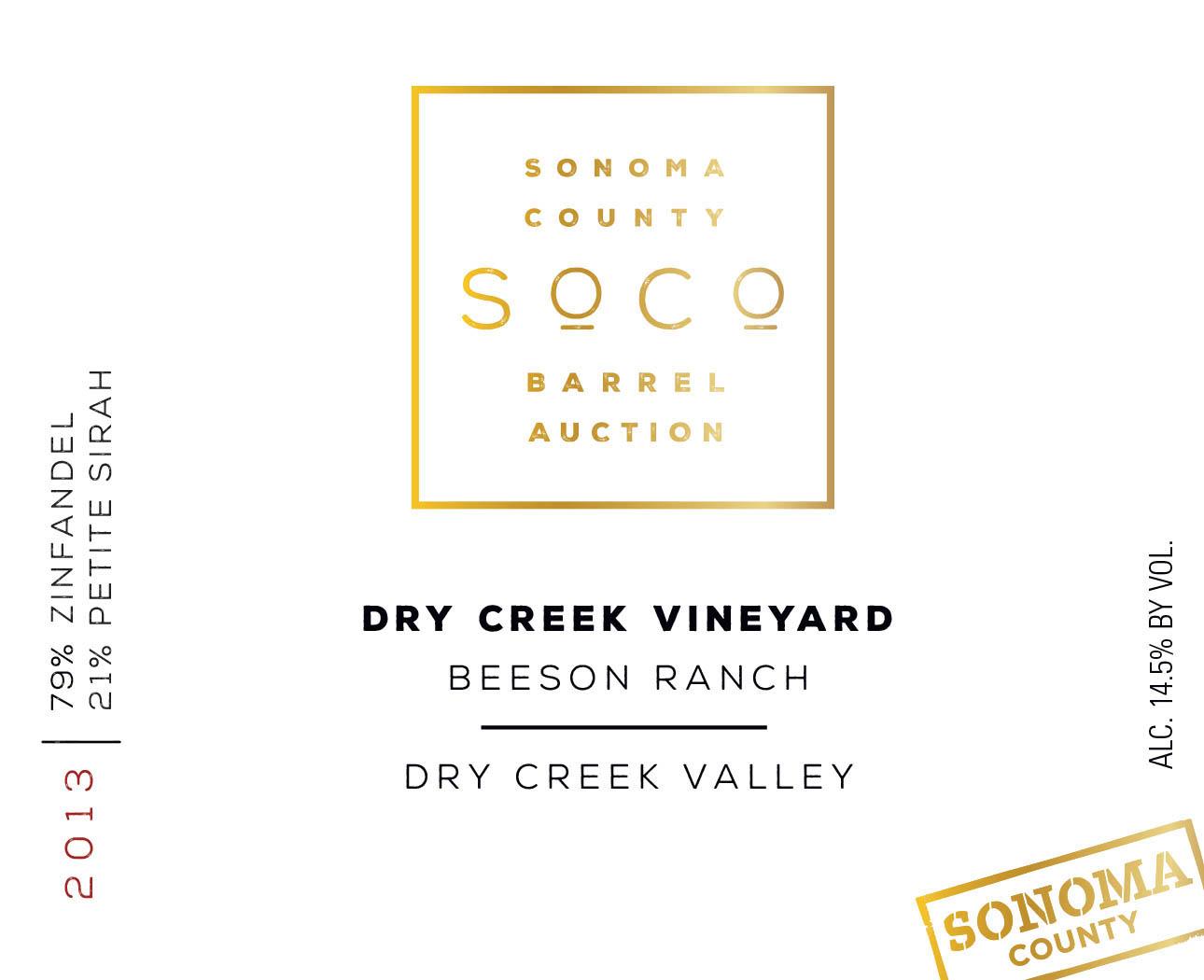 Soco Dry Creek Vineyard Beeson Ranch