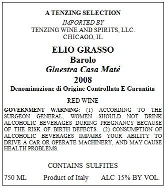 Barolo Ginestra Casa Maté