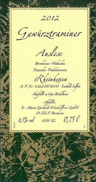 Bornheimer Hähnchen Gewürztraminer Auslese