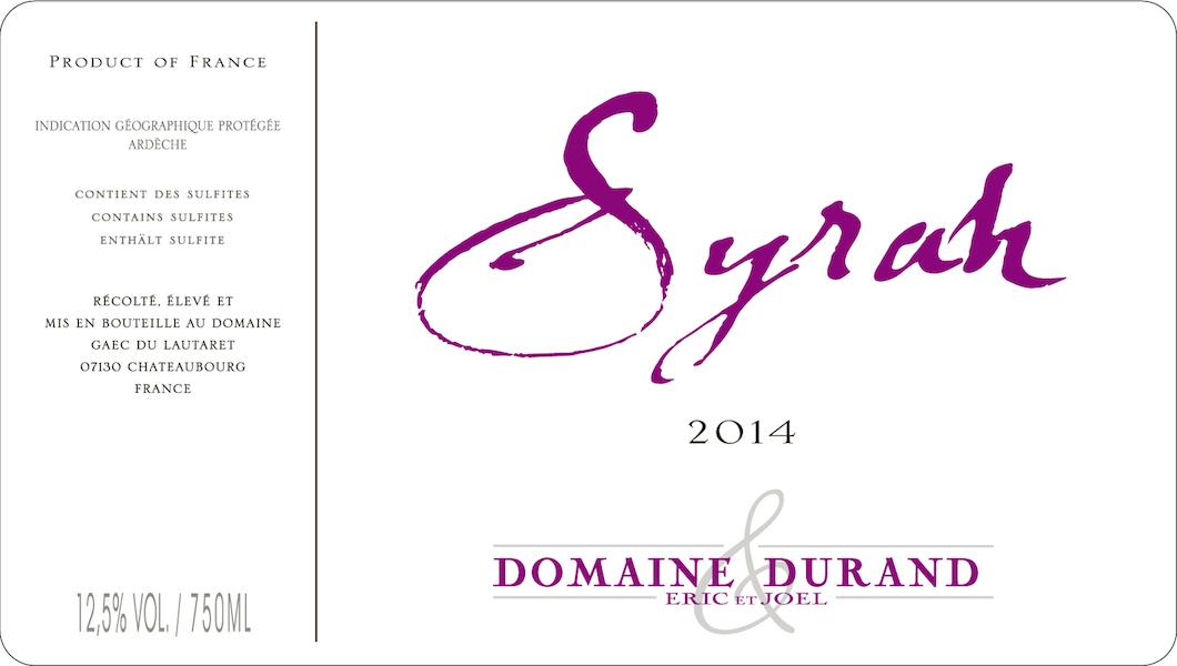 Igp « Ardeche » - Syrah -