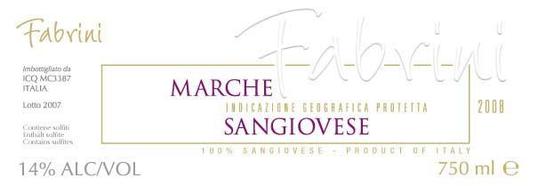 Marche Sangiovese Indicazione