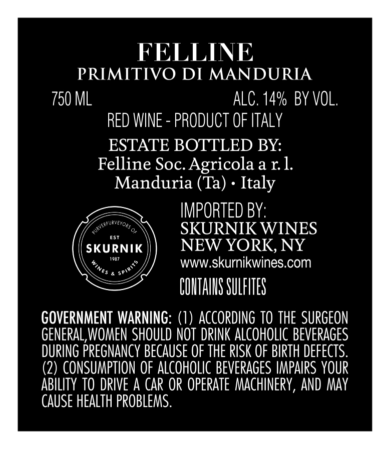 Felline Primitivo Di Manduria