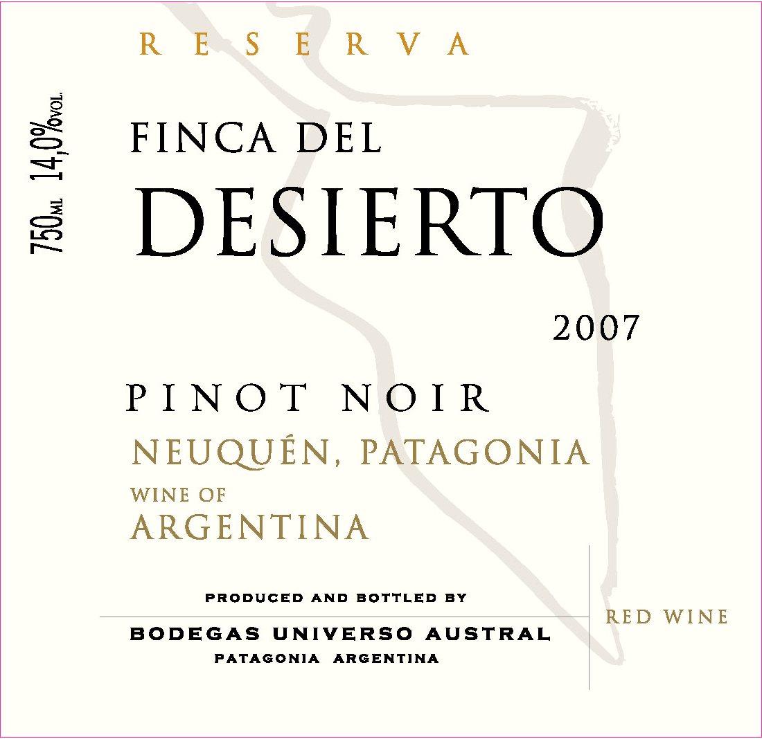 Finca Del Pinot Noir Desierto Reserva