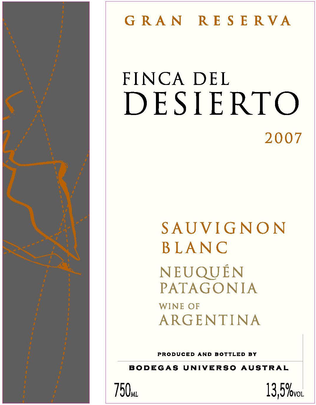Gran Reserva Finca Del Desierto Blanc Sauvignon