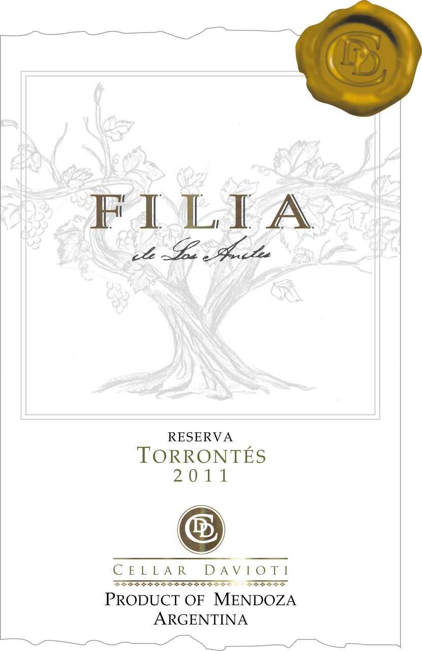 Filia De Los Anstes Reserva Torrontés Pacific Ocean White Wine