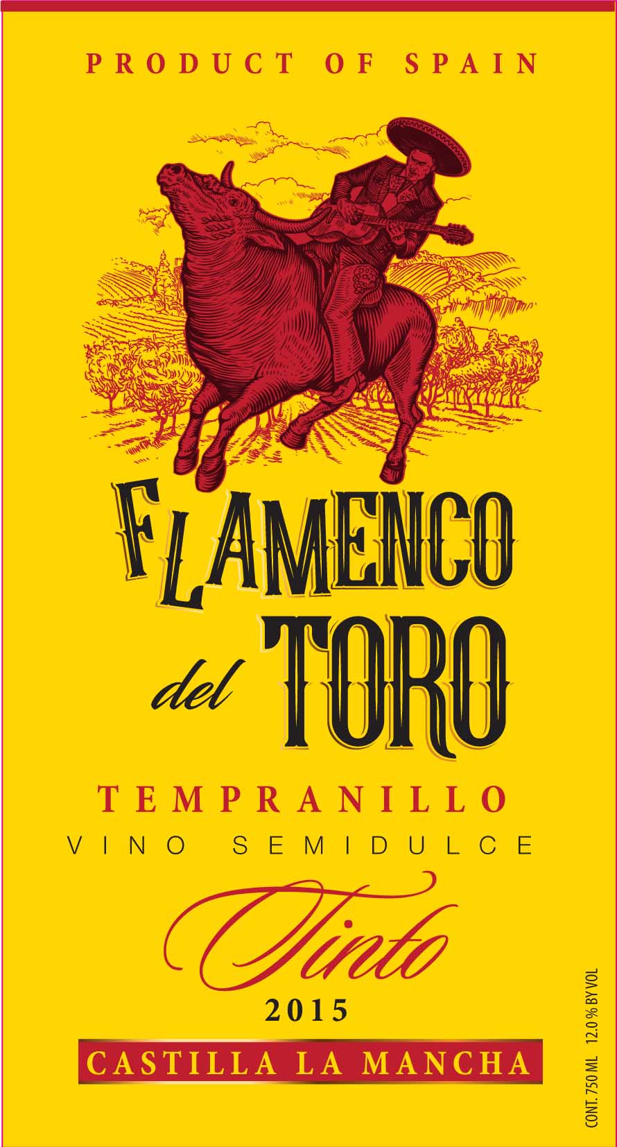 Flamenco Toro Tempranillo Vino Semi Dulce