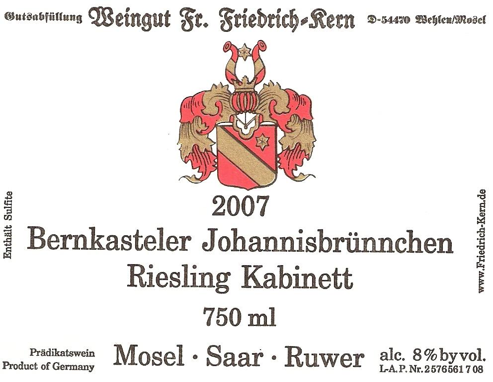 Bernkasteler Johannisbrünnchen Riesling Kabinett