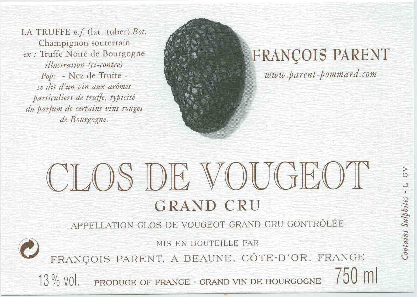 Clos Vougeot Grand Cru