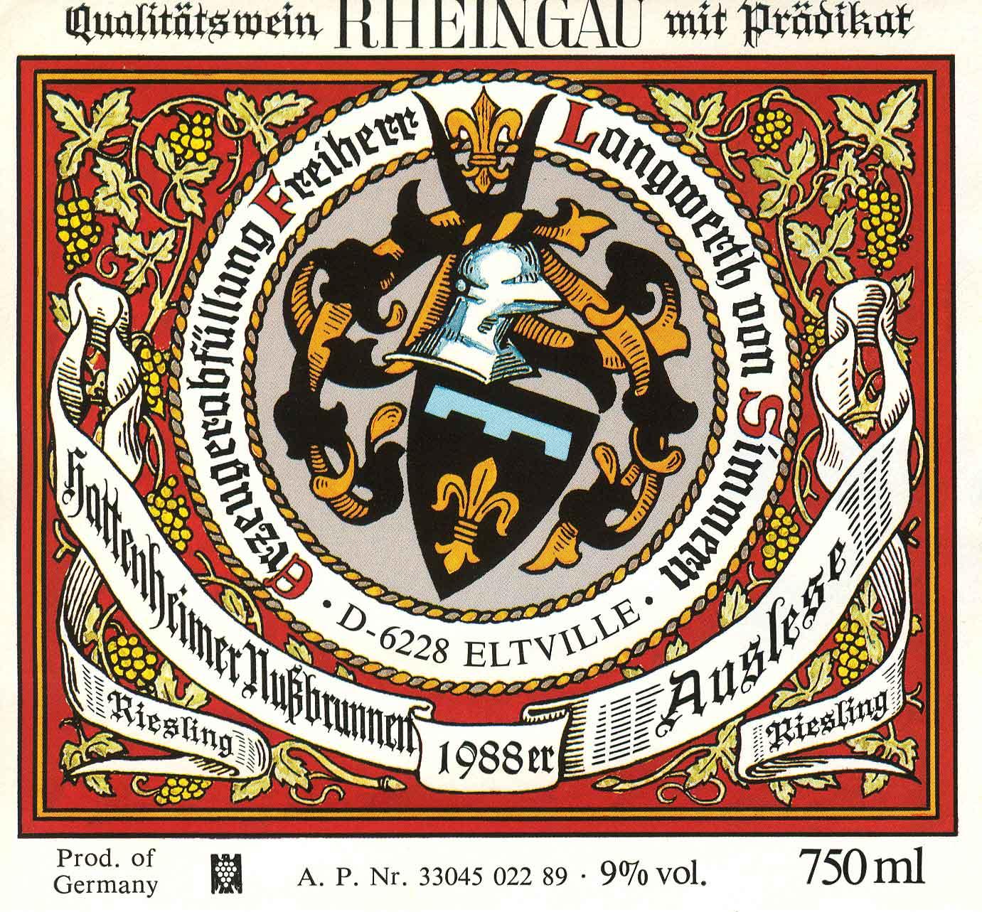 Hattenheimer Nussbrunnen Auslese