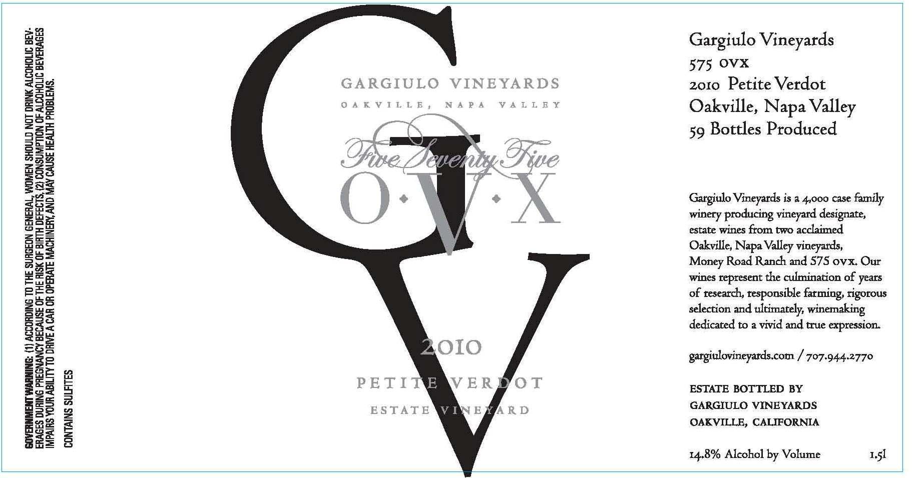 575ovx- Estate Vineyard