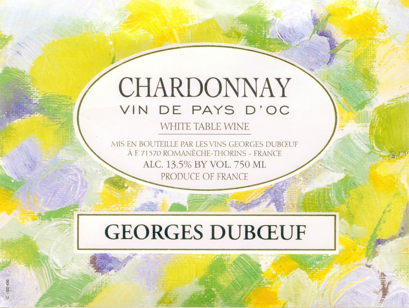 Chardonnay Vin De Pays D'oc