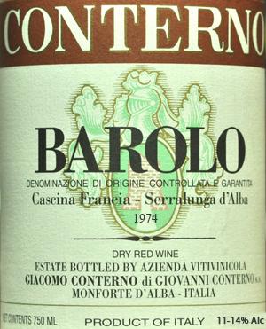 Barolo Denominazione Di Origine Controllata Garantita