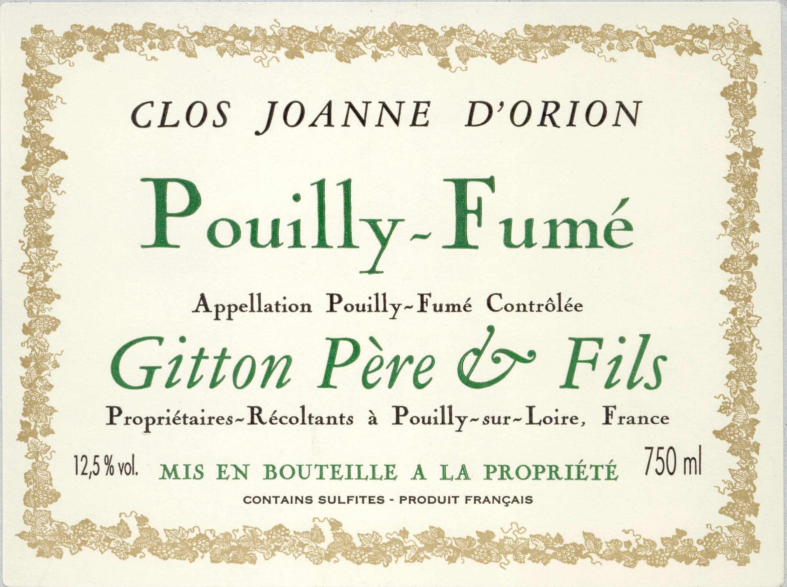 Clos Joanne D'orion Blanc