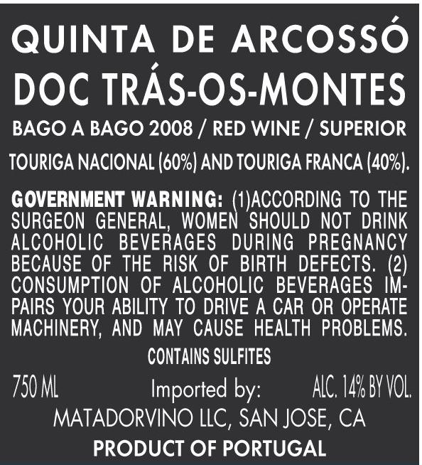 Quinta De Arcosso Superior Bago A Bago