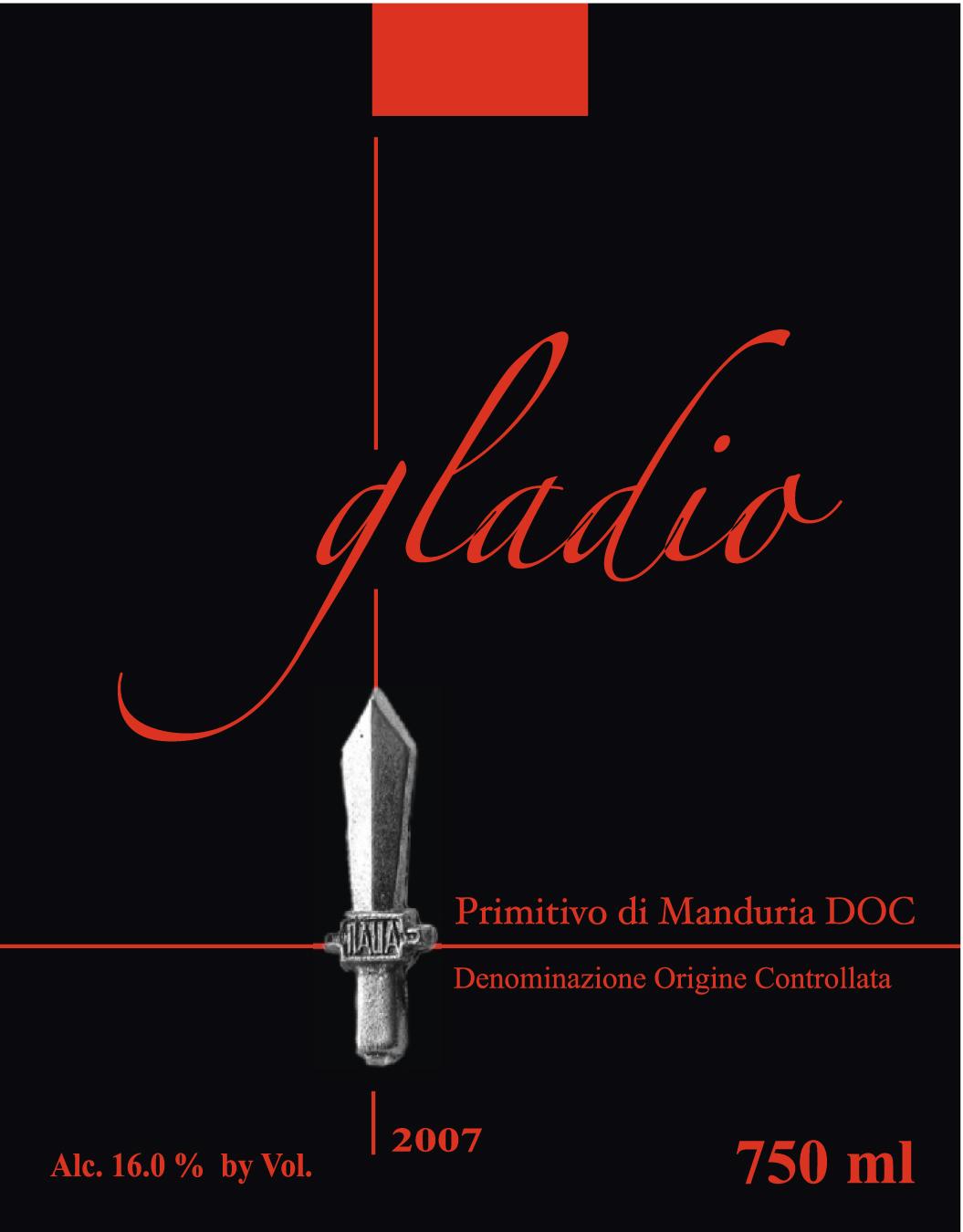 Gladio Primitivo Di Manduria
