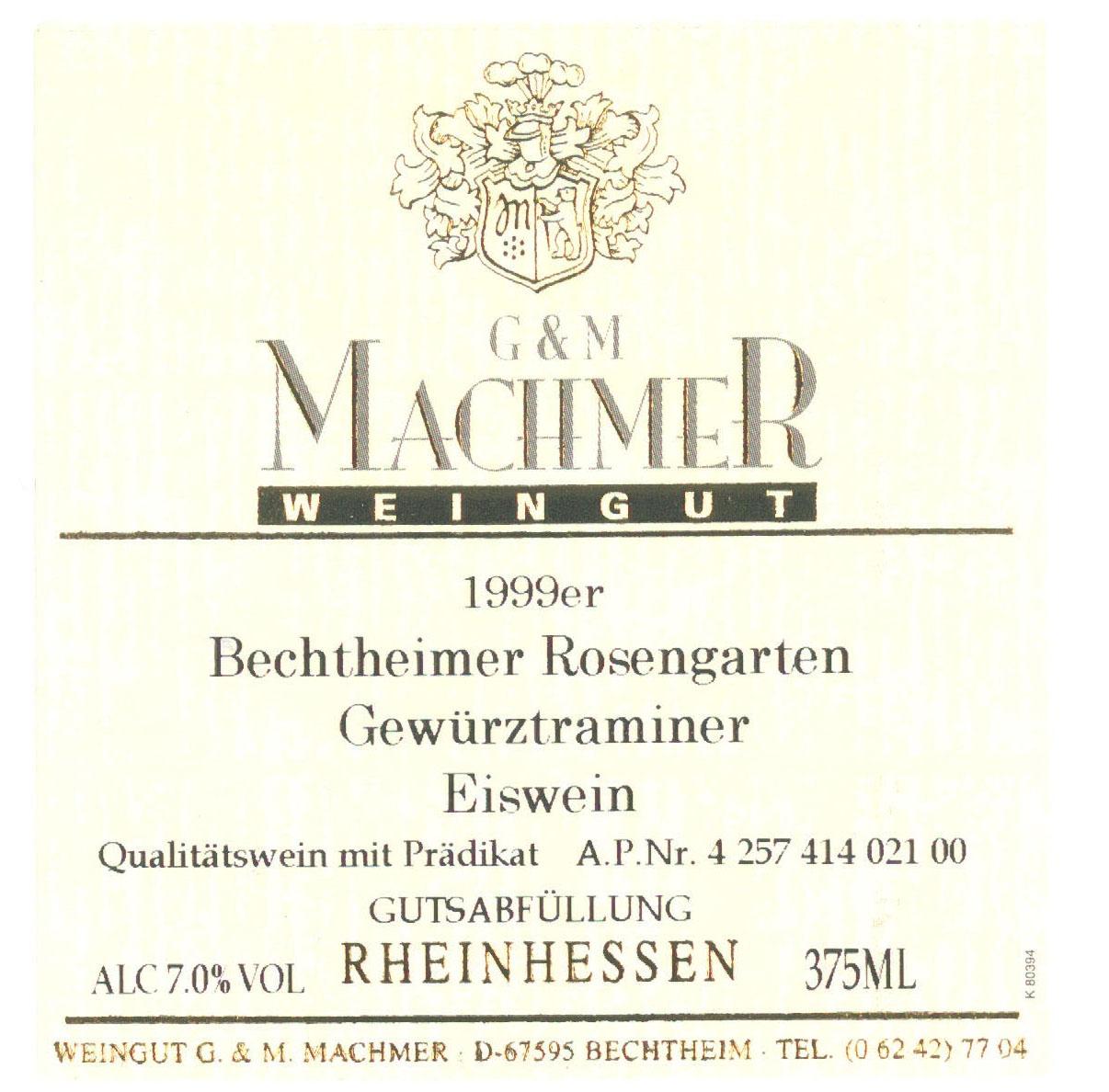 Bechtheimer Rosengarten Gewürztraminer Eiswein