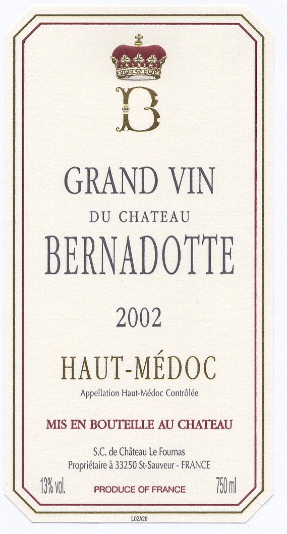 Bernadotte Haut Medoc Red Wine