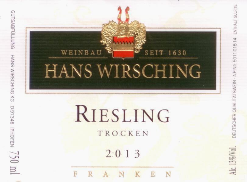 Hans Wirsching Riesling Trocken