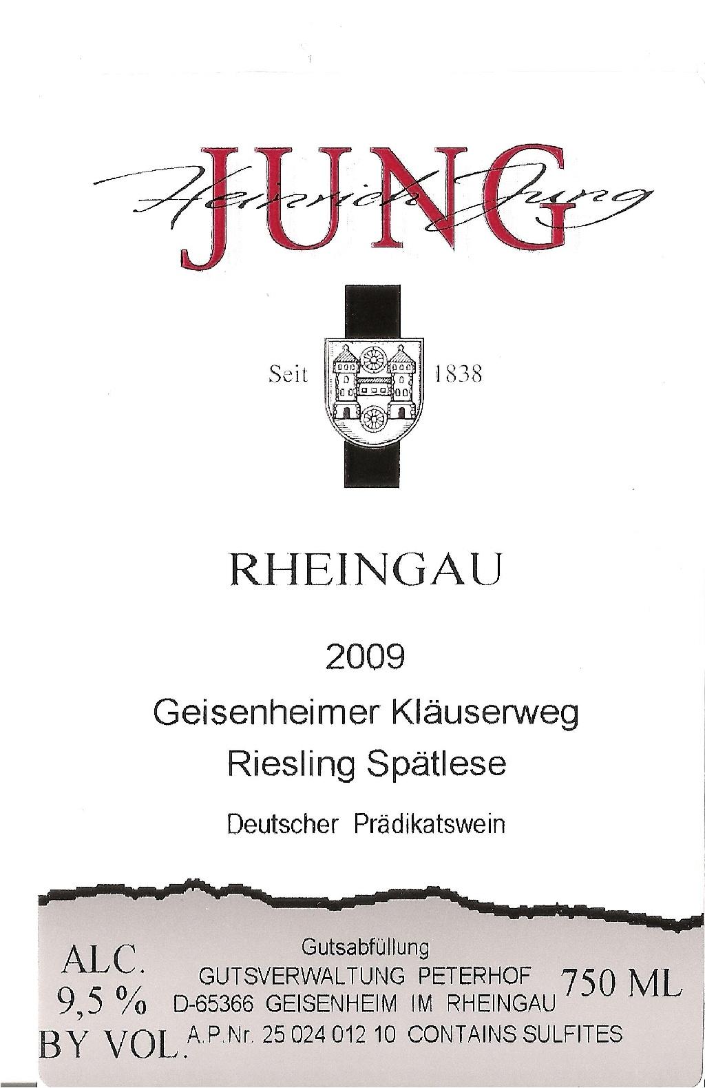 Geisenheimer Kläuserweg Riesling Spätlese