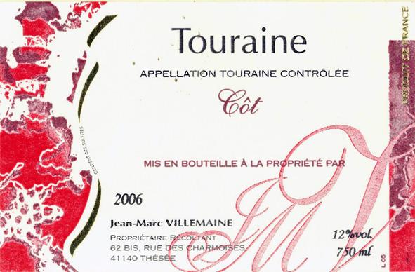 Touraine Côt Red Wine