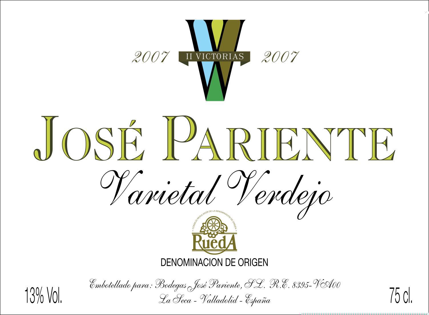 Jose Pariente Rueda Dry White Wine