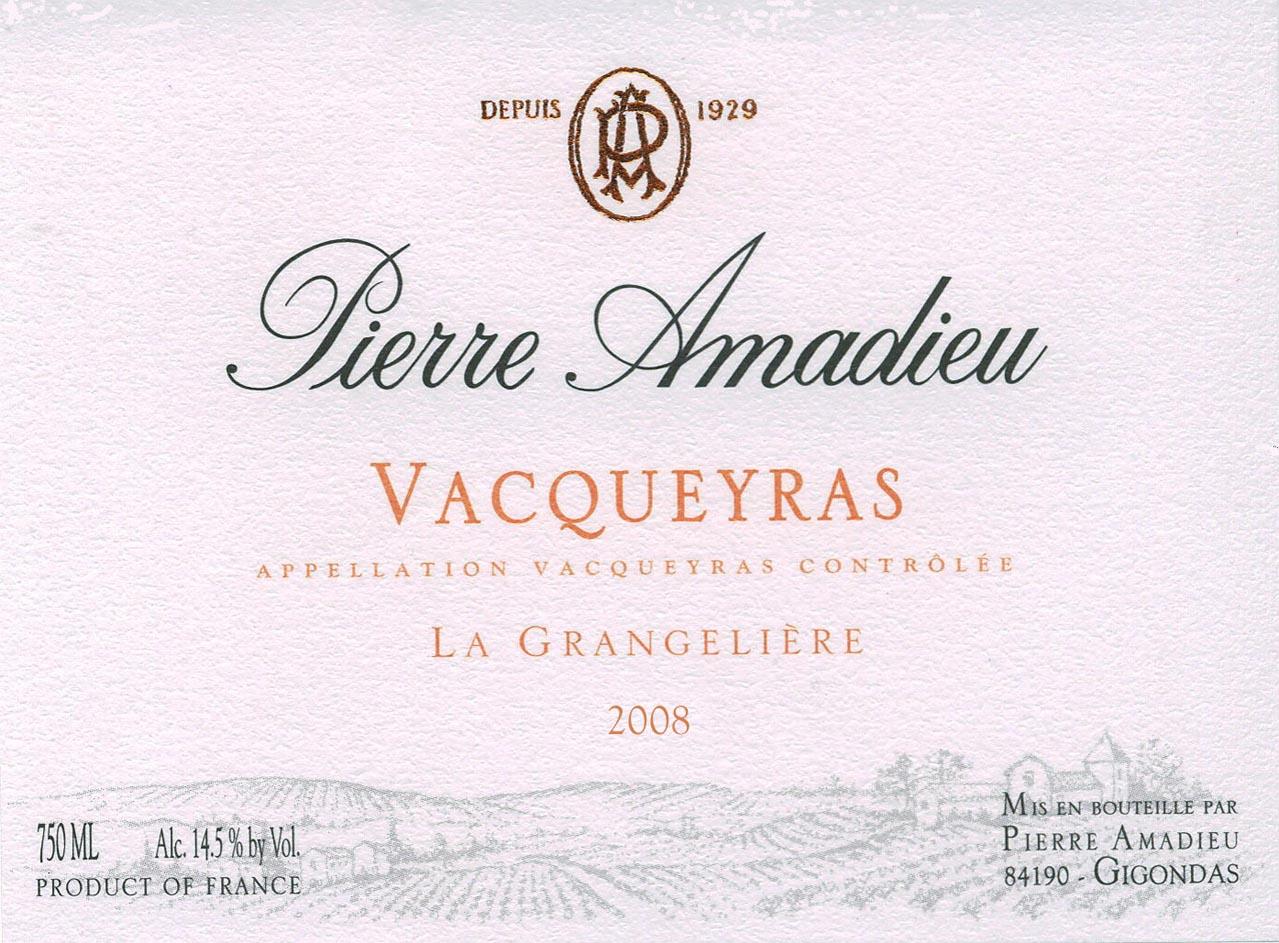 La Grangelière Vacqueyras Red Rhone Wine