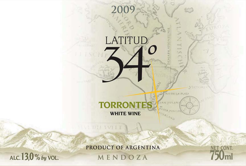 Latitud 34 ° San Juliat Torrontes Der Younger Moyaland De La Plaza