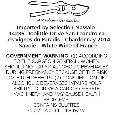 Les Vignes Du Paradis - Chardonnay