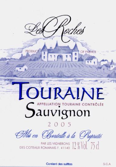 Les Roches Touraine Sauvignon Blanc