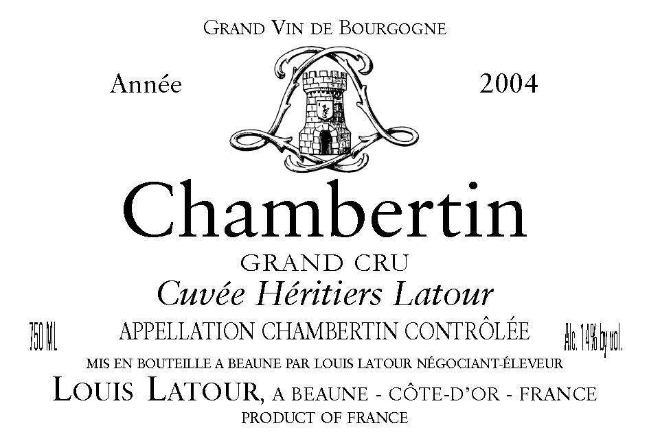 Chambertin Grand Cru Cuvée Héritiers Latour