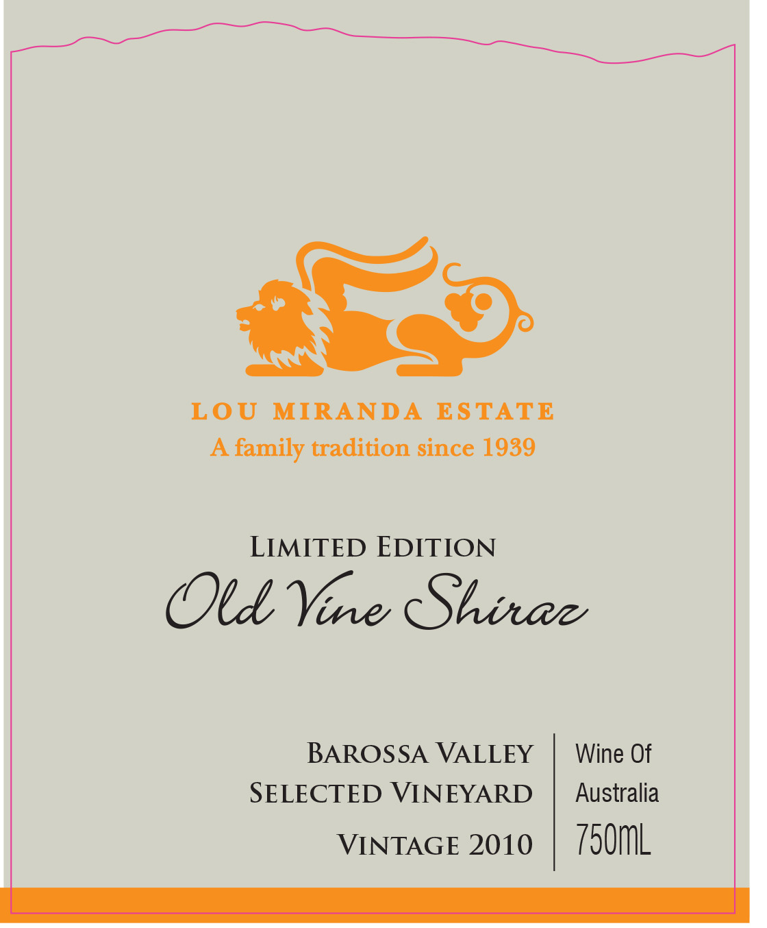Limited Edition Old Vine Shiraz