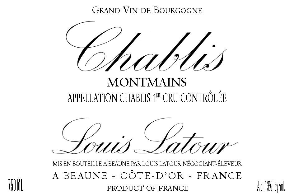 Chablis Montmains 1er Cru