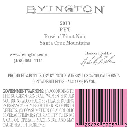 Pyt Rose' Of Pinot Noir