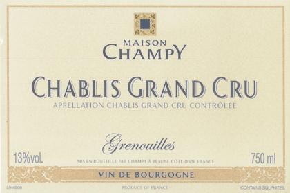 Chablis Grand Cru
