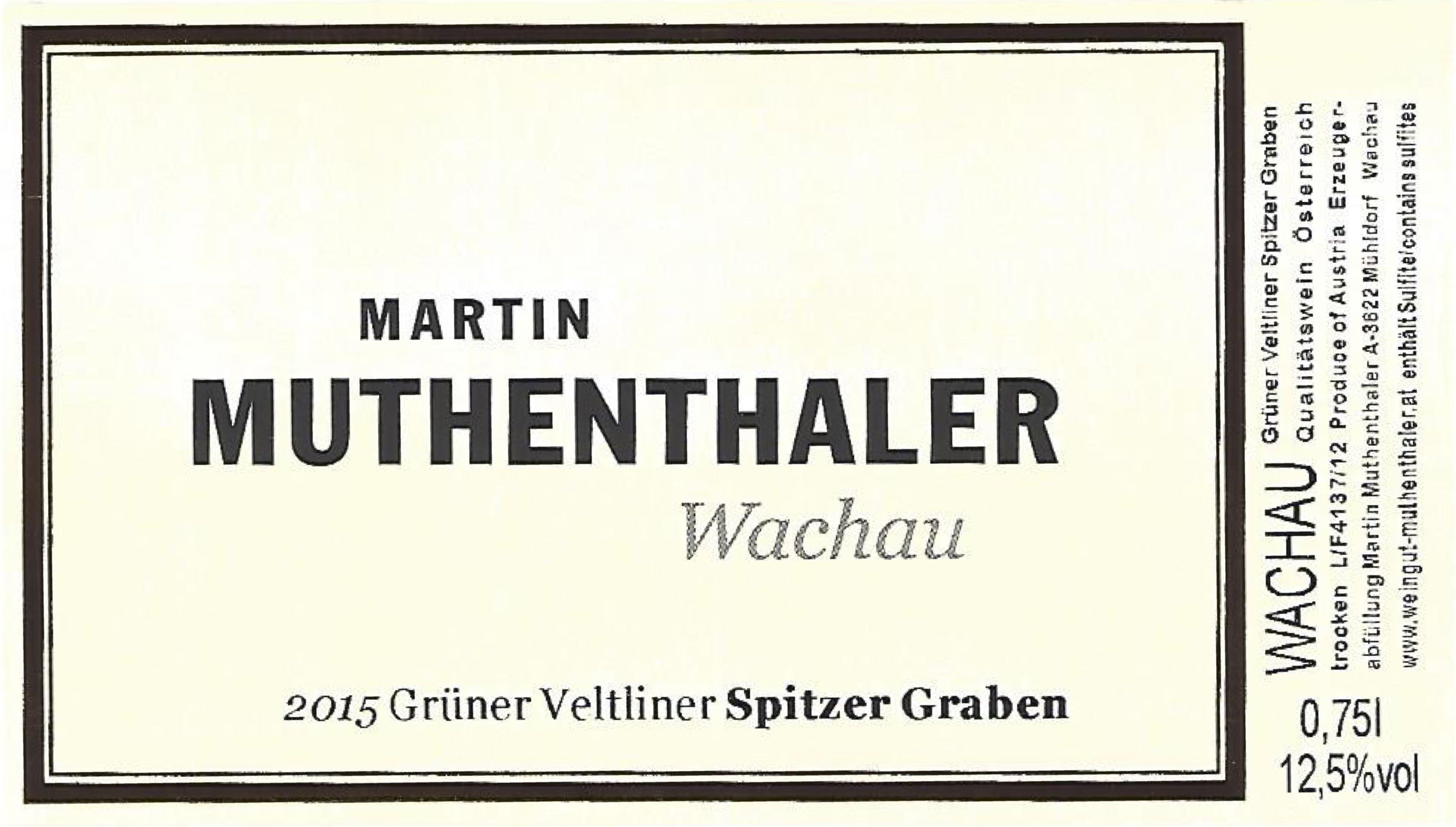 Gruner Veltliner Spitzer Graben