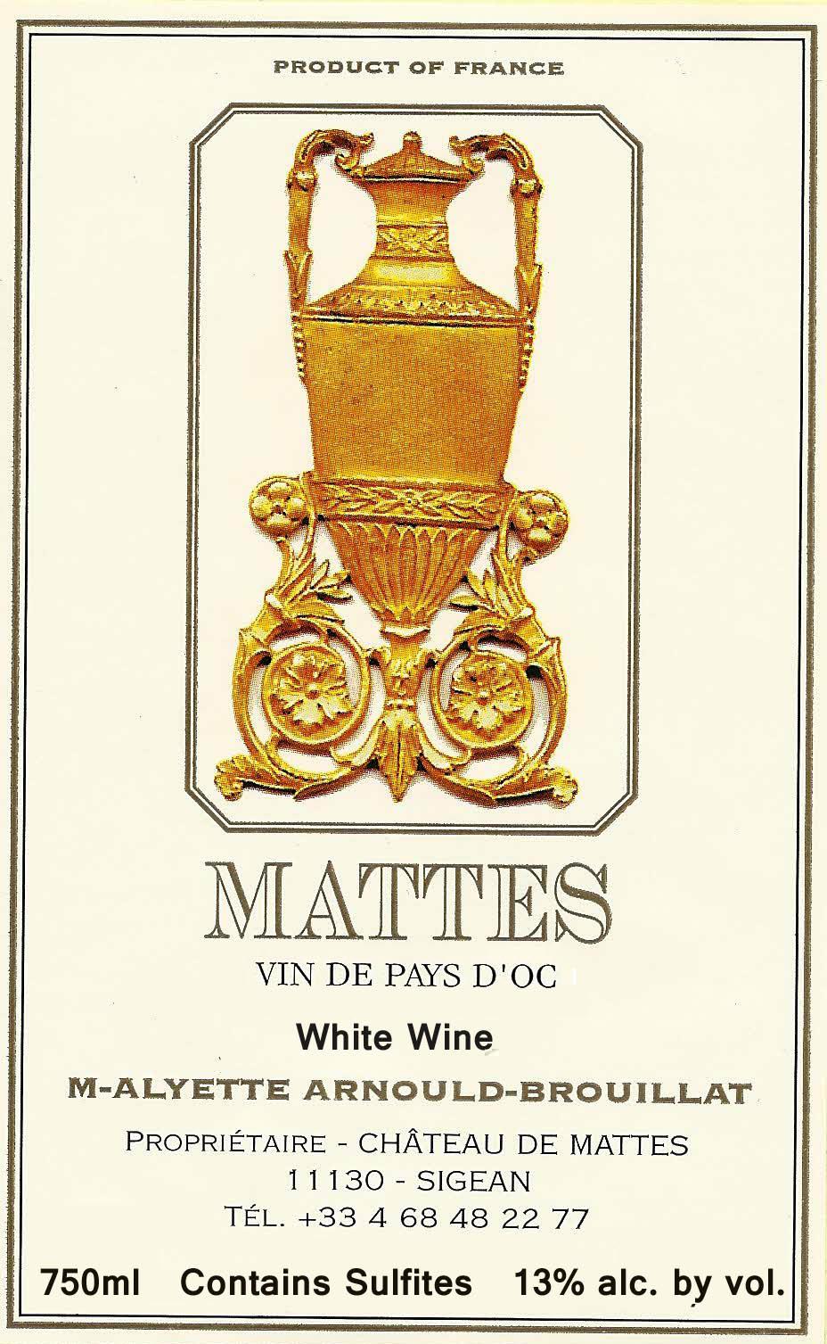 Vin De Pays D'oc White Wine