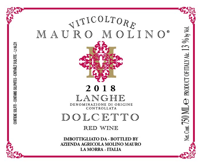 Viticoltore Langhe Dolcetto Red Wine