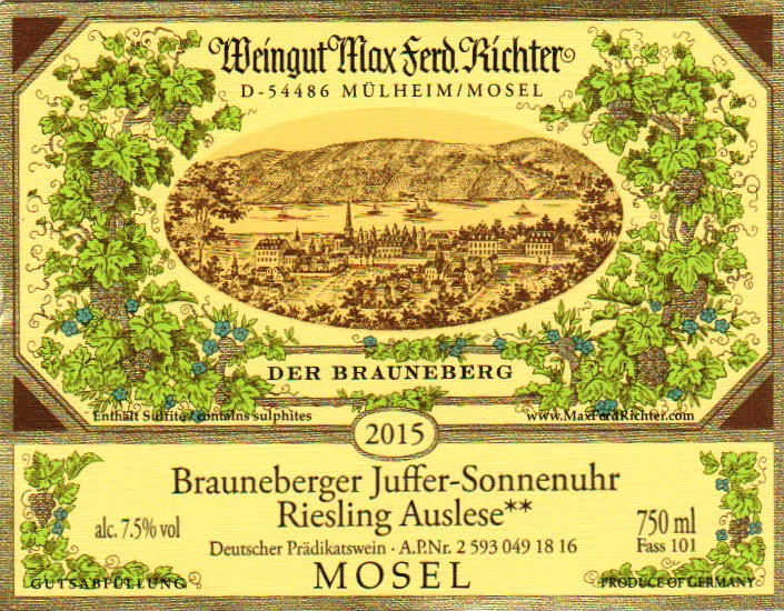 Brauneberger Juffer - Sonnenuhr Riesling Auslese