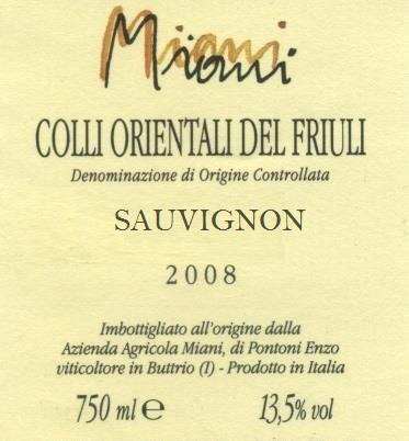 Sauvignon Colli Orientali Del Friuli