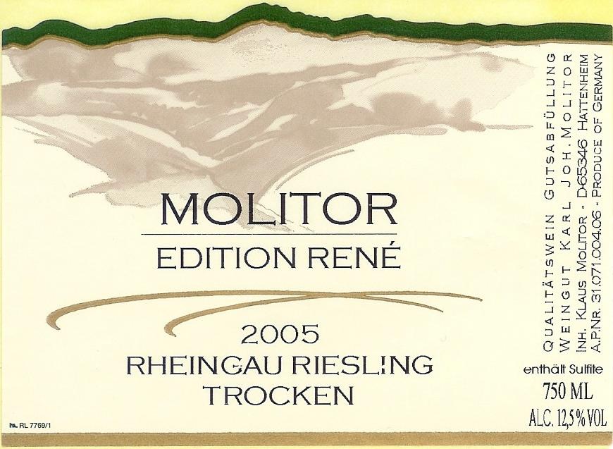 Rheingau Riesling Molitor Edition René Trocken