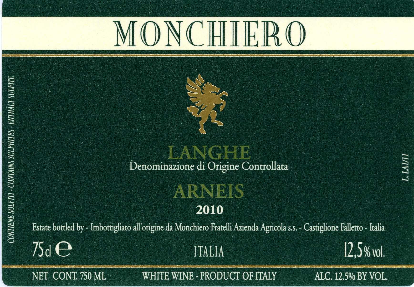 Arneis Monchiero Langhe