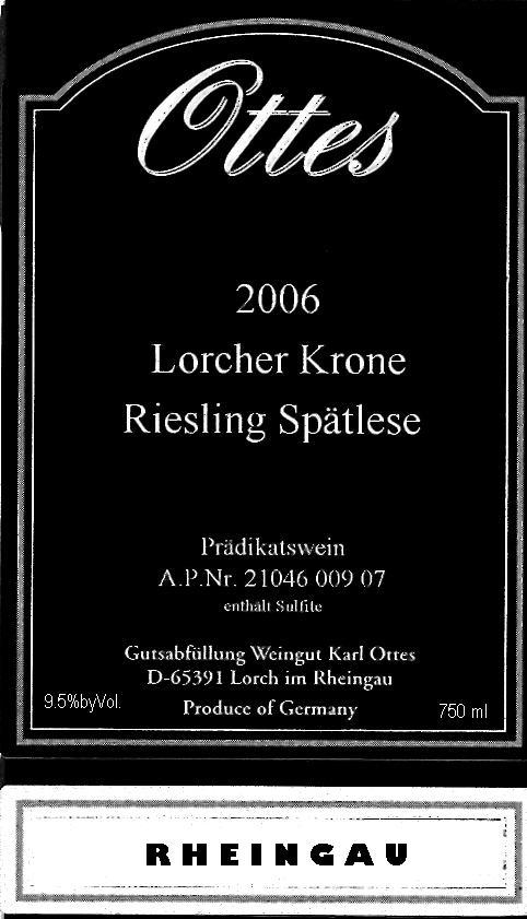 Lorcher Krone Riesling Spätlese