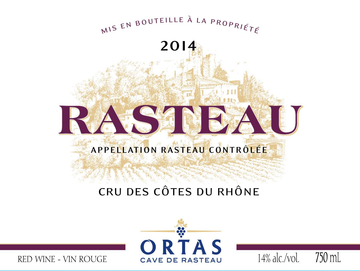 Ortas Cave De Rasteau Cru Des Côtes Du Rhône